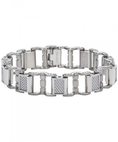 دستبند استیل مردانه روشه, کد YB30080