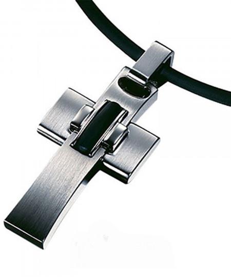 گردنبند استیل مردانه روشه, کد P301187