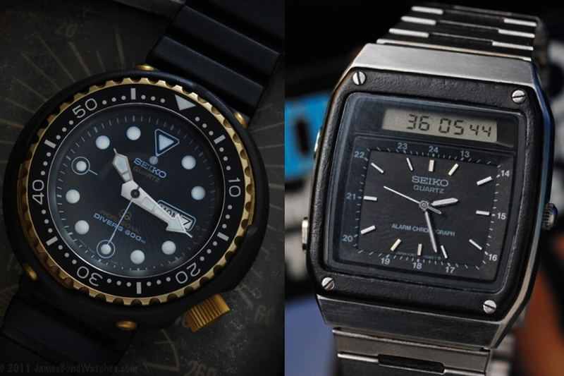 فقط به خاطر چشمان تو (۱۹۸۱) با بازی راجر مور - سیکو Seiko 7549-7009 & Seiko H357 Duo Display