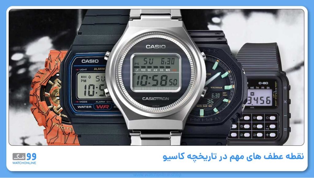 نقطه عطف های مهم در تاریخچه کاسیو