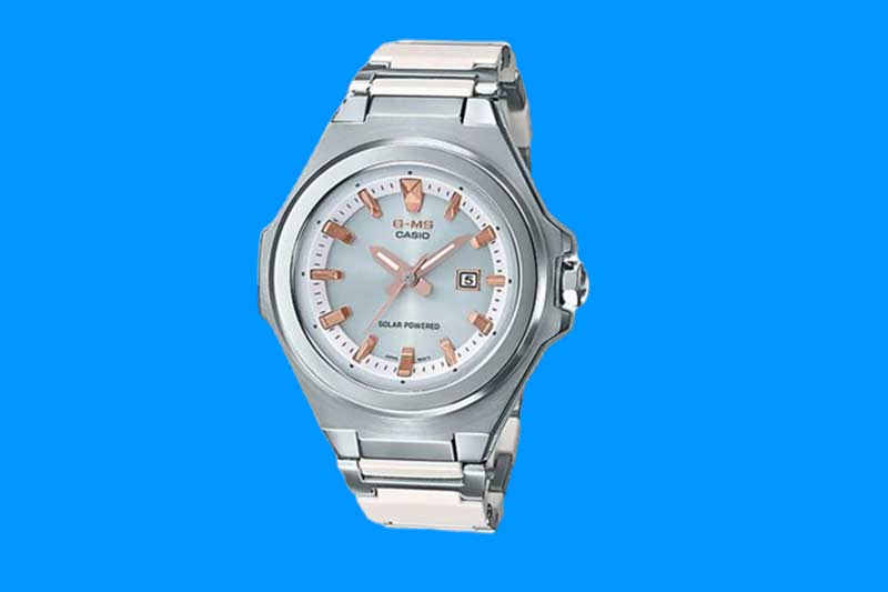 ساعت مچی زنانه برند کاسیو با موتور خورشیدی مدل MSG-S500CD-7ADR