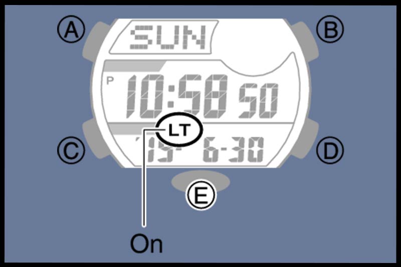 تنظیم Auto Light در ساعت casio