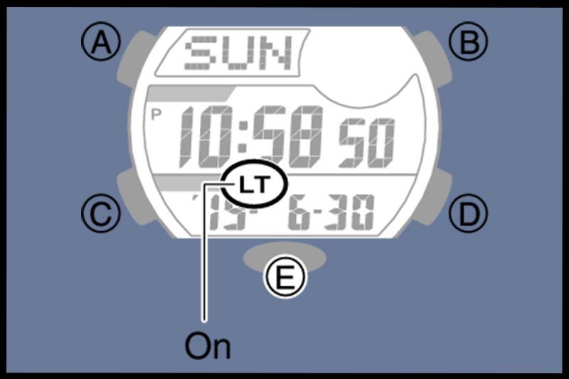 تنظیم Auto Light در ساعت casio 