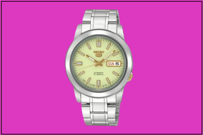 ساعت مچی برند سیکو مناسب آقایان کد SNKK19J1 با شیشه‌ ای از جنس کریستال معدنی
