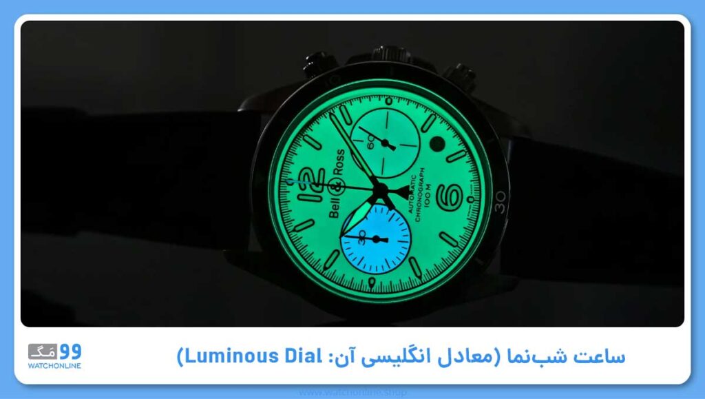 شبنما (معادل انگلیسی آن: Luminous Dial) – درخشش در تاریکی