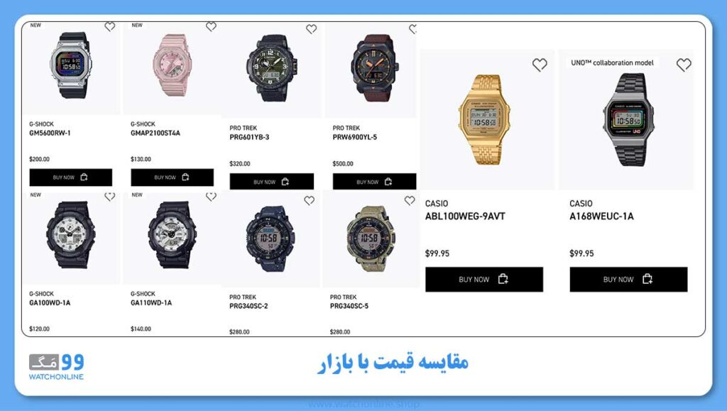 چگونه ساعت کاسیو اصل را تشخیص دهیم؟مقایسه قیمت با بازار